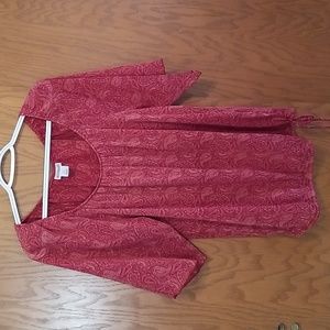 Motherhood Maternity Paisley Sheer Blouse, Size L